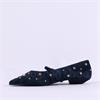 Pedro Anton Barcelona Studded Pump Strap - Navy Suede